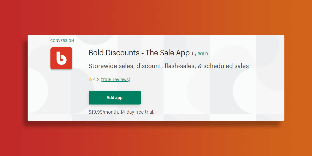 Bold Discounts ‑ The Sale App