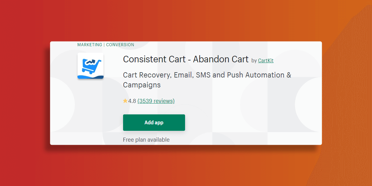 Consistent Cart ‑ Abandon Cart