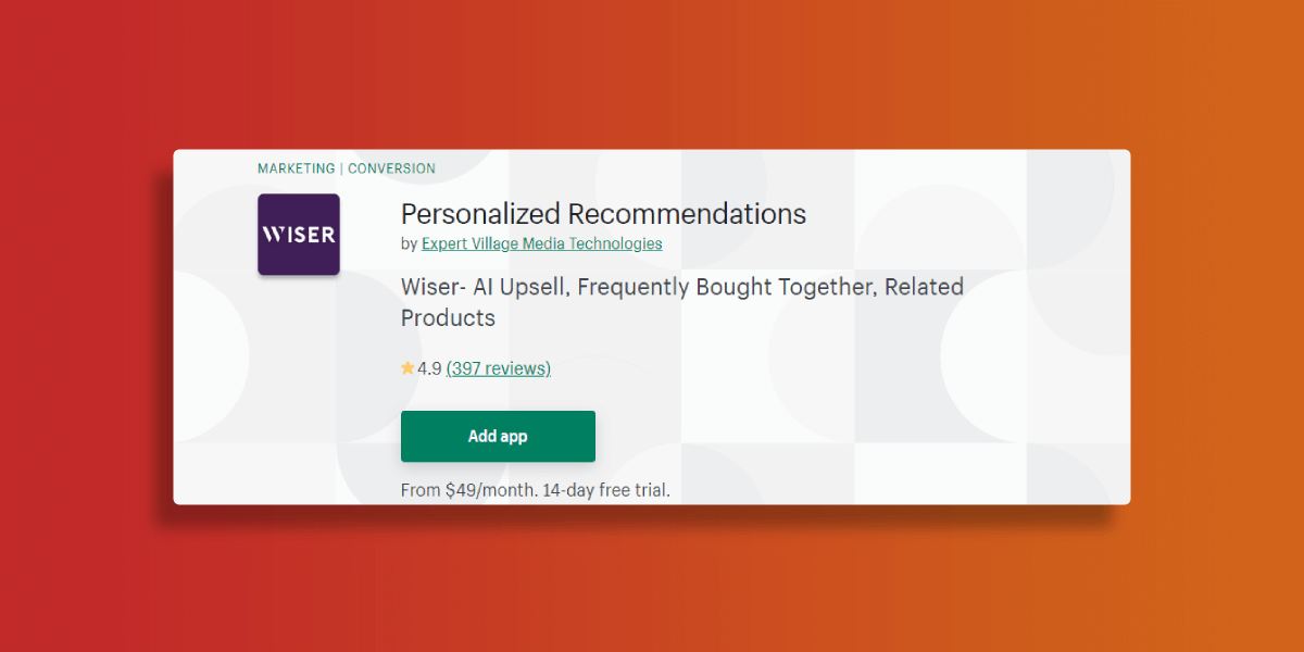 Wiser - Personalized Recommendations